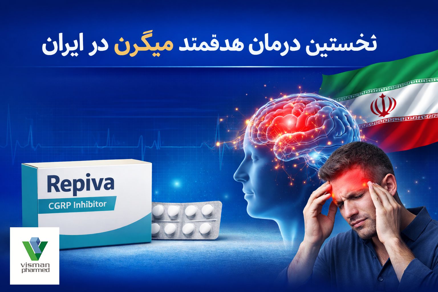 داروی نوین رپیوا (Repiva) بهعنوان نخستین درمان هدفمند میگرن وارد بازار دارویی ایران شد.